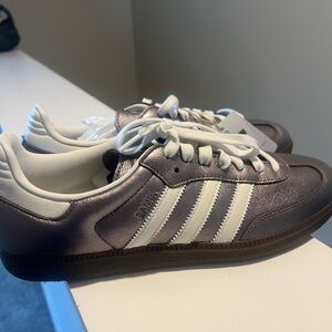 Adidas Samba  Metallic Gray Sneakers